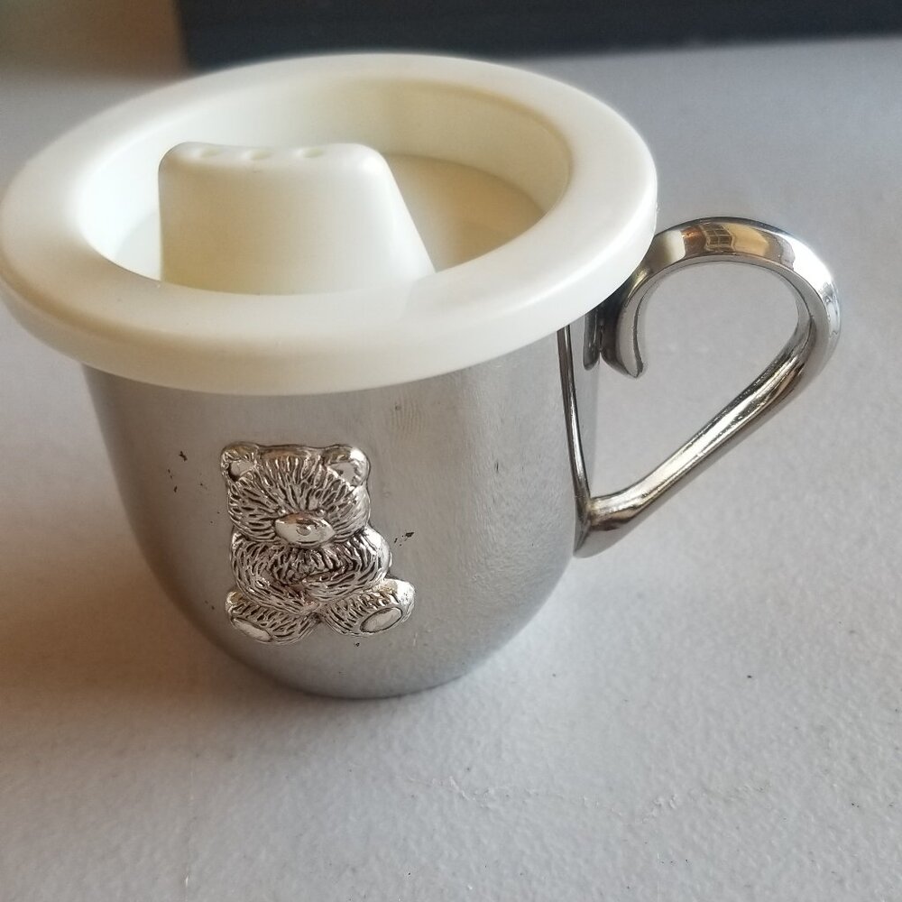 Silverplated Baby Cup with Cup & Sippy Lid Insert